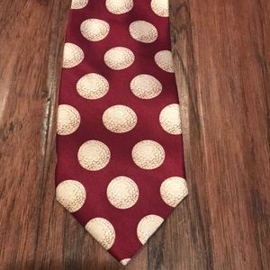 B D Baggies Silk Golf Tie Maroon